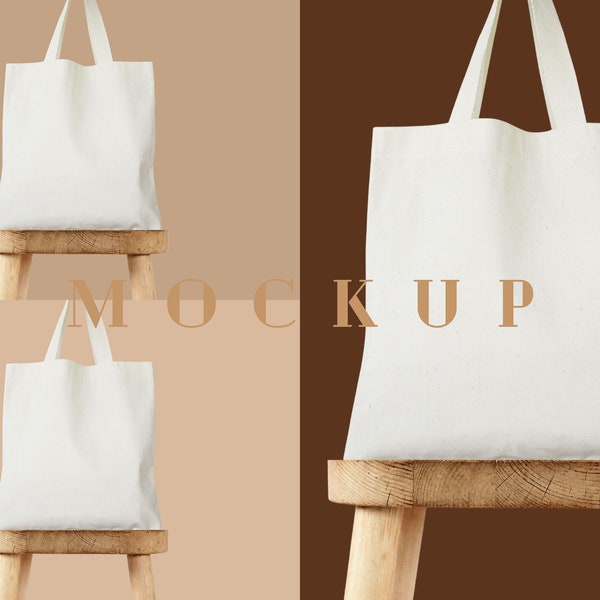 3*Mockup Shopping Bag-Mockup bundle-Mockup Bag-Tote Mockup-Mockup BEIGE-Mockup CREAM-Mockup BROWN-Canvas bag Mockup-Minimalistic mockup