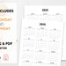 2025 Minimalist Letter Printable Calendar, 2025 Simple Planner, 2025 ...