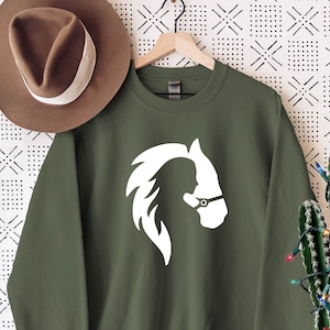 Horse and  Girl Sweater, Kids Horse Lover Sweater, Horse Lover Gift,  Horse Sweater,  Horse Hoodie, Horse Silhouette Tee