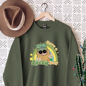 Have A Lucky Day Rainbow Happy St. Patrick&#39;s Day Sweatshirt,Happy Saint Patricks Day Family Matching Sweater Hoodie,Lucky cloverGift for Men