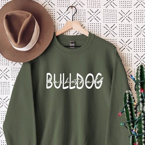 Team Spirt Sweatshirt Bulldogs, Go Bulldogs, Custom School Bulldog Basketball School Spirit Sweater, Matching Sprit Wear,Bulldog Mascot Gift