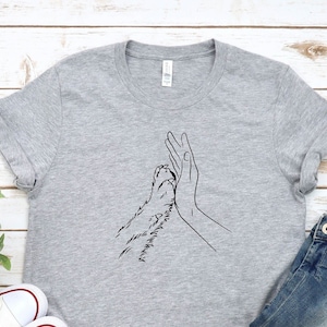 Paw And Hand Shirt, Dog Lover Shirt, Dog Paw Animal Lover Shirt, Gift For Dog Lover, Pet Lover,Dog Owner Gifts, High Five Shirts, Dog Shirt