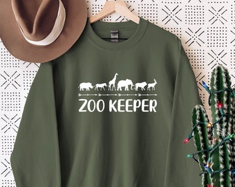 Zoo Keeper Sweatshirt: Safari Animals, Zoo Lover Gift