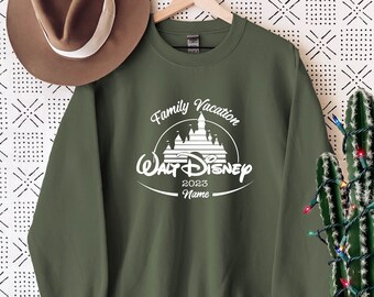 Personalized Walt Disney Family Vacation Sweatshirt, Custom Disney Sweatshirt, Disneyworld Family Gift, Disney Vacation Family Disneyworld