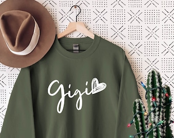 Sudadera Gigi: Regalo para la nueva abuela, suéter para el Día de la Madre