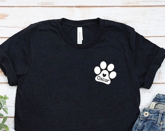 Camiseta personalizada con huella de perro: Camiseta personalizada para amantes de las mascotas