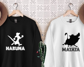 Sudadera con capucha Hakuna Matata, sudadera familiar Disney, sudadera de viaje Disney, sudadera Animal Kingdom, sudadera personalizada Disney