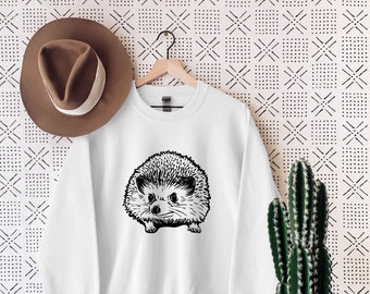 Sweat-shirt hérisson mignon, sweat-shirt hérisson, cadeau pour amoureux de hérisson, sweat-shirt nature, sweat-shirt unisexe amoureux des animaux, sweat-shirt de camping