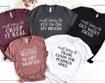 Chemise d'Halloween, T-shirt d'Halloween pour toute la famille, Chemise d'Halloween personnalisée assortie, T-shirt de fête d'Halloween, T-shirt de groupe d'Halloween en famille