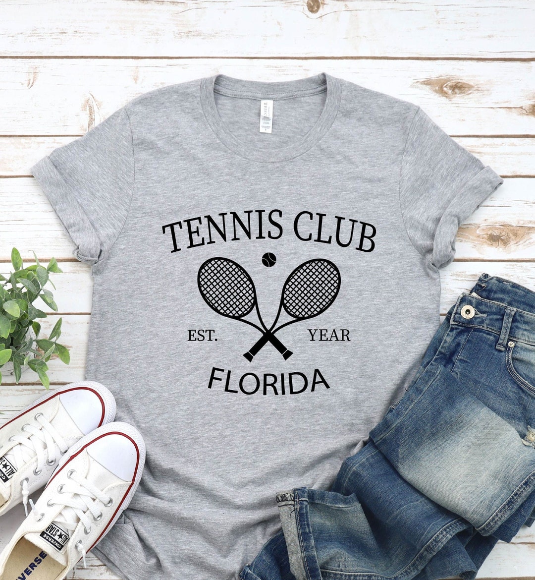 Personalized Tennis Club T-shirt: Custom City & Year - Etsy
