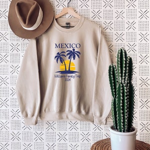 Custom Family Vacation Sweatshirt: Summer Palm Tree Hoodie
