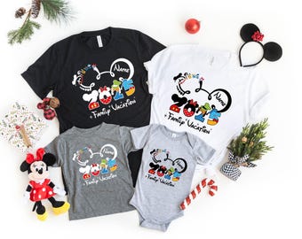 Camiseta personalizada para vacaciones familiares en Disney 2026, camiseta a juego para la familia Disney, viaje personalizado a Disney, camiseta a juego de Mickey y Minnie para Disneyworld.