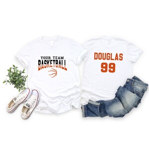 Personalized Your Team Basketball Season T-shirt, Custom Your Name Number Shirt, Basketball Game Shirt For Men/Women Birthday,Basketball Mom
