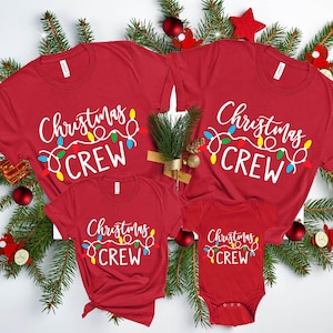 Christmas Crew Shirt, Family Christmas Season T-shirt, Christmas Lights Shirts, Christmas T Shirt, Christmas Party Xmas Gifts, Holiday Shirt