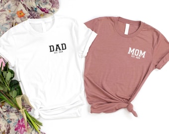 T-shirts personnalisés pour maman et papa pour 2024 : les t-shirts révèlent la grossesse