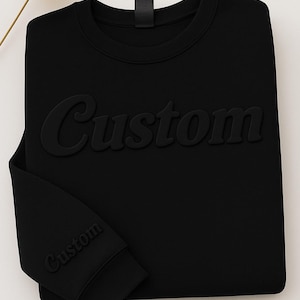 Sweat-shirt à capuche personnalisé en relief, lettrage 3D tendance, pull à capuche personnalisé avec texte en relief, cadeau prénom personnalisé, pull confortable unique