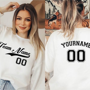 Team Name and Number, Customized Sports Sweatshirt,Customize Sweater, Sports Team Dad Gift, Gift Idea, Your Own Writing,Personalized custom