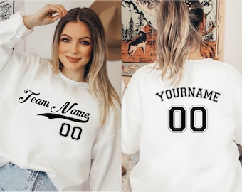Sudadera personalizada para equipos deportivos: Regalo con nombre y número personalizados