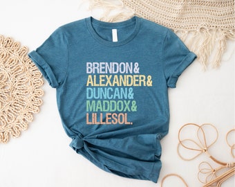 Personalized Nicknames T-Shirt: Custom Kids Grandchild Name Gift