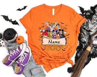 Disney Halloween All Characters Mickey And Friends Halloween Boo Custom Shirt, Disney Halloween Mummy Shirt, Disneyland Halloween Gift Tees