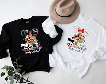 2025 Custom Name Disney Family Vacation Mickey Minnie Sweatshirt, Disney Family Matching Gift,Personalized Disney Trip, Disneyworld Matching