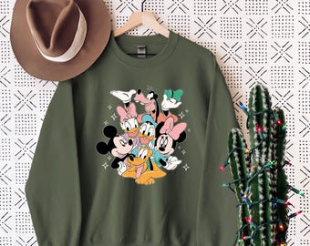 Sweatshirt Mickey en vrienden, Sweatshirt Disney-reis, Sweatshirt Mickey Friends Hoodie voor kinderen volwassenen Mickey Friends Family Disneyland-cadeau