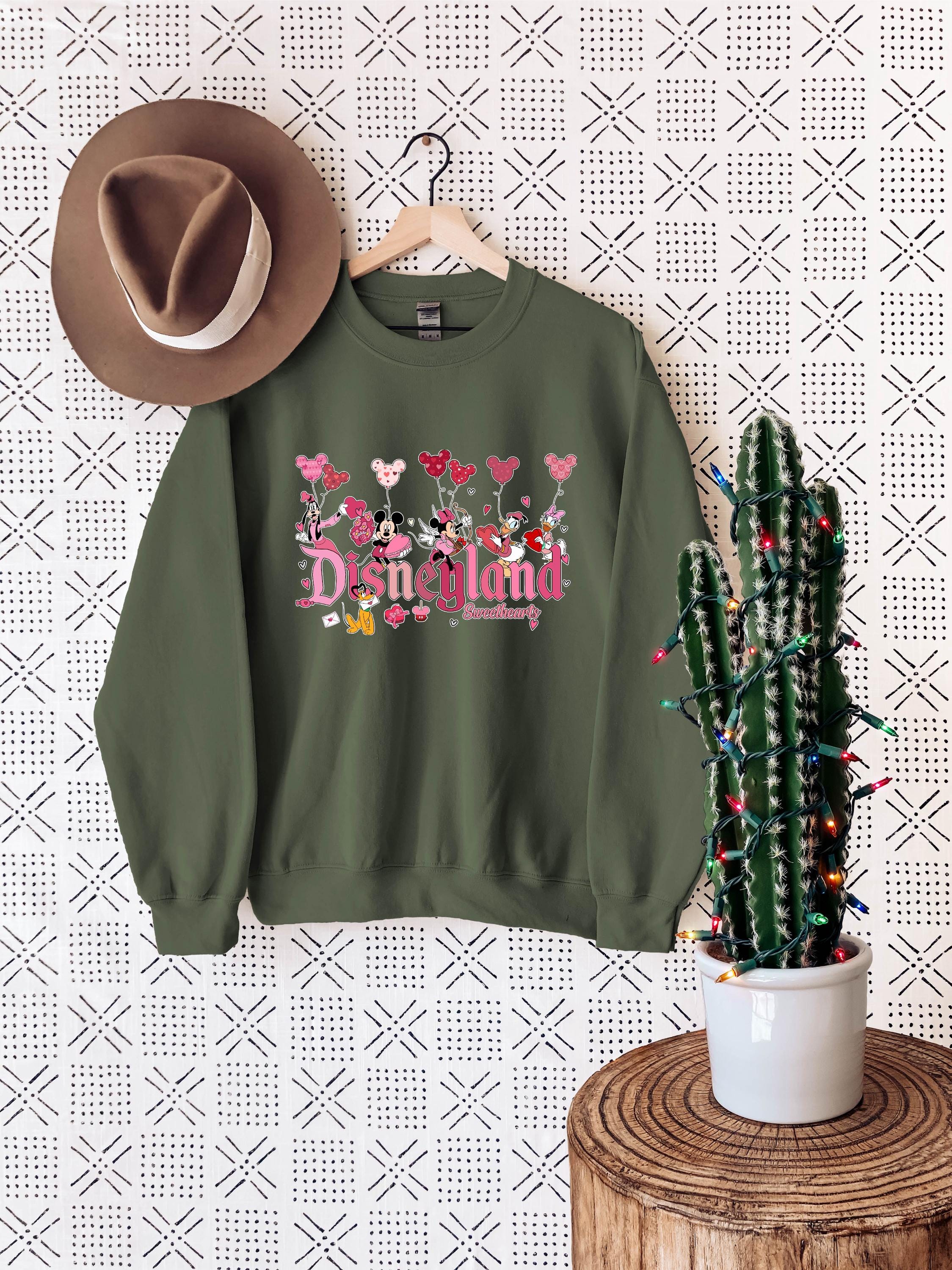 Disneyland Hearts Valentines Day Sweatshirt, Disneyland Valentines Sweater, Mickey And Friends Valentine Sweatshirt, Valentines Day Gift