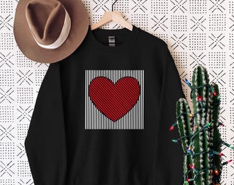Sudadera de San Valentín para mujer con corazones, sudadera retro de San Valentín con corazones, sudadera de amor adorable, sudadera de San Valentín para profesoras, camiseta de corazón para mamá