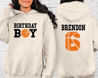 Sudadera con capucha personalizada de baloncesto para niño: Sudadera con número personalizado