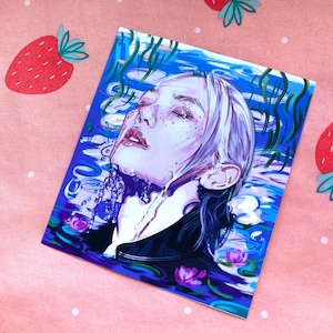Stray Kids art print // Felix with water lilies (Nymphéas)