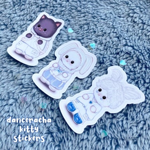 Stray Kids easy-peel Aufkleber // White Love Danceracha Kätzchen