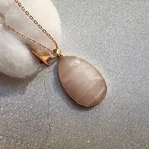 Sunstone necklace Big sun stone necklace Drop sunstone pendant with 18k gold chain