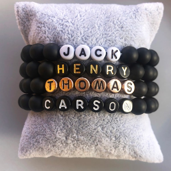 Dad Bracelet With Kids Names Etsy