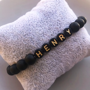 Custom name bracelet men Daddy Custom bracelet with kids name Bracelet for husband