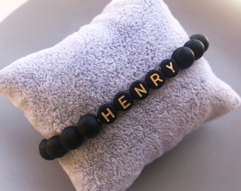 Custom name bracelet men Daddy Custom bracelet with kids name Bracelet for husband