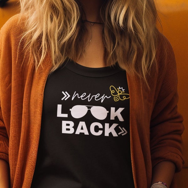 Never Look Back: Queen bee optimistic motivational work out tshirt Women's Flowy Scoop Muscle Tank