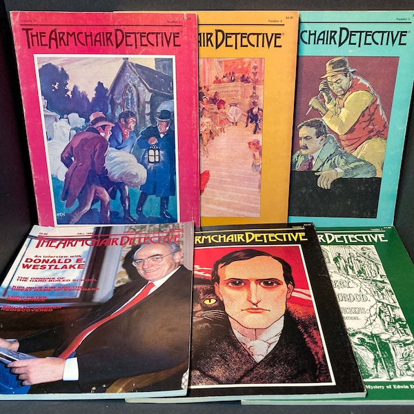 The Armchair Detective Magazine, Publisher Mysterious Press, Magazines about Detective Mystery Authors and Stories, You Choose and Issue