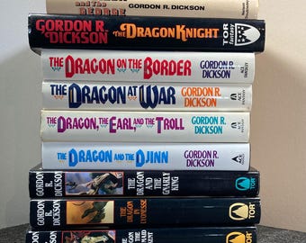 Complete Dragon and the George Series by Gordon R. Dickson, 9 Hardcover Fantasy Novels
