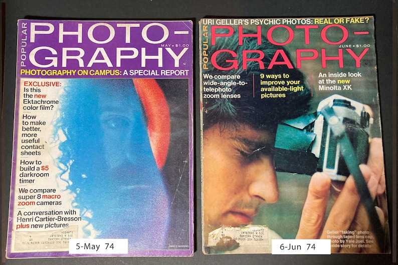 1974 Complete 12 Issues Popular Photography Magazines Photographic ...