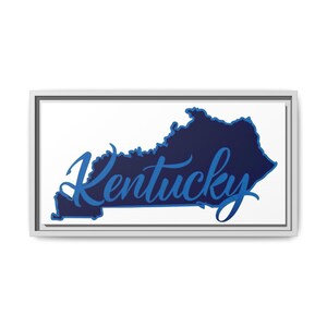 Kentucky ingelijste muurkunst - levendige matte canvasprint, woondecoratie, cadeau voor Kentuckians, Blue State Art, wanddecoratie