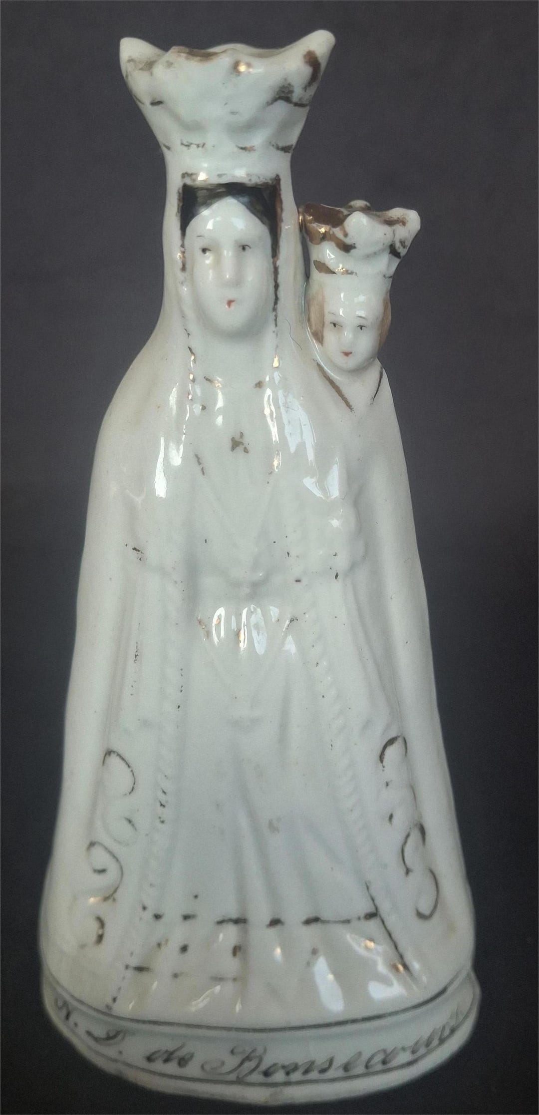 Religious Porcelain Statue of Notre Dame De Bonsecours, 19th Century. A ...