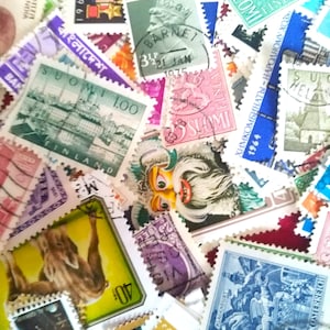 Selección de sellos del mundo, todos los países posibles, Bélgica, Francia, Alemania, Polonia, Asia, América, Australia, 25, 50, 100 piezas.