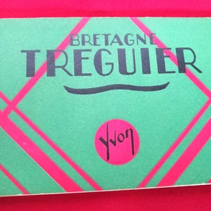 Livreto francês antigo com cartões postais de Treguier, Bretanha. França. 12 destacáveis separados. completo com 12 cartões postais.