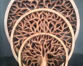 Bali Tree of Life Wall Decor, Bali Decor, Wall Decor, Handmade, Wood Carving, Tree of Life, Hand Carved, Gift for Her, Tree of Life