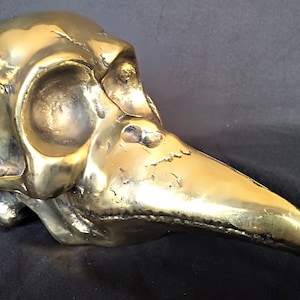 Dayak Bronze beak figure From Borneo. Mythical half human half bird figure for rituals. Brass - Fully polished. Skullbird