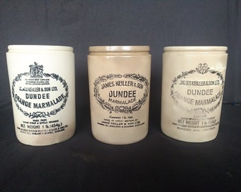 James Keiller and Son 1lb Dumpy Dundee Marmalade Pot, Pot publicitaire anglais, Porte-stylo, Cottage, Cadeaux insolites, Décor de cuisine