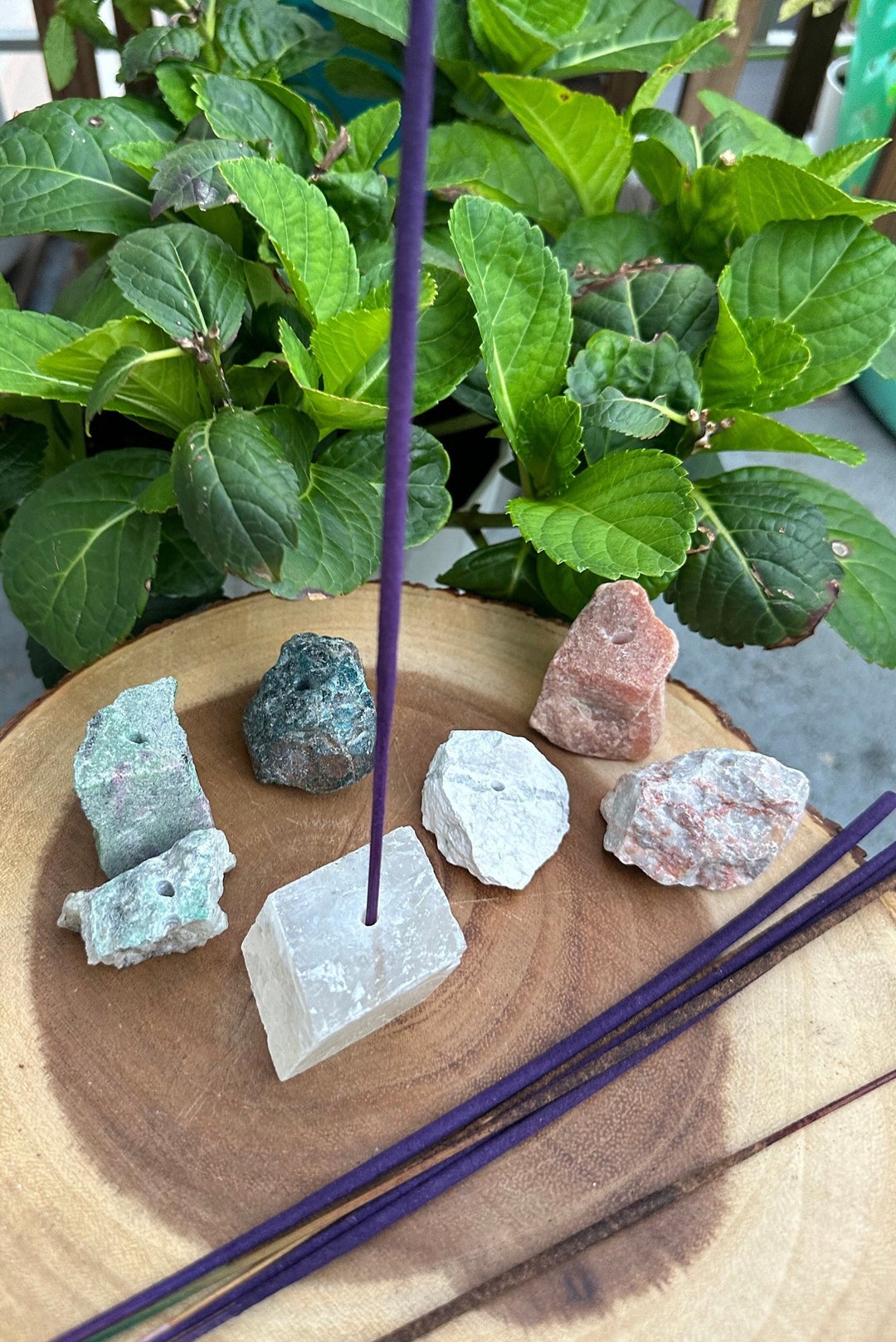 Crystal Incense Holder, Crystal Home Decor, Rough Raw Crystals, Healing Crystals, Natural Stones