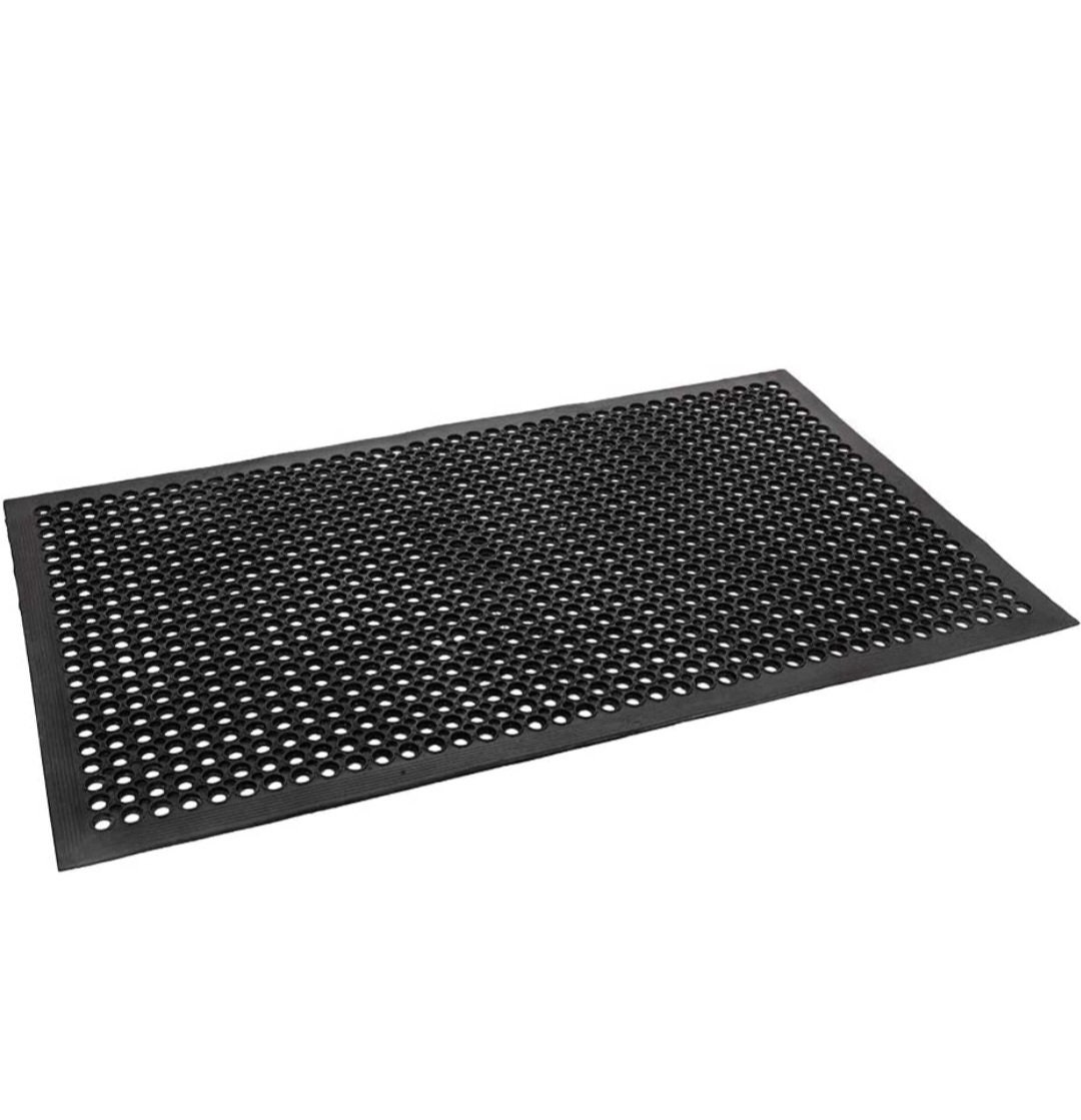 Rubber Floor Mat With Holes, 90x150 CM Entrance Mats, Nonslip Mat for