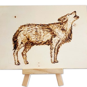 Wolf Pyrography Portrait