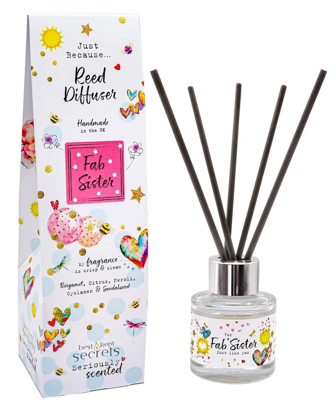 Fab Sister Reed Diffuser: Classic Cotton Scent, 50ml - Etsy